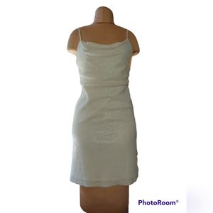 Halston Women's Cocktail Dress Size 6 Cream White Sequin Dress